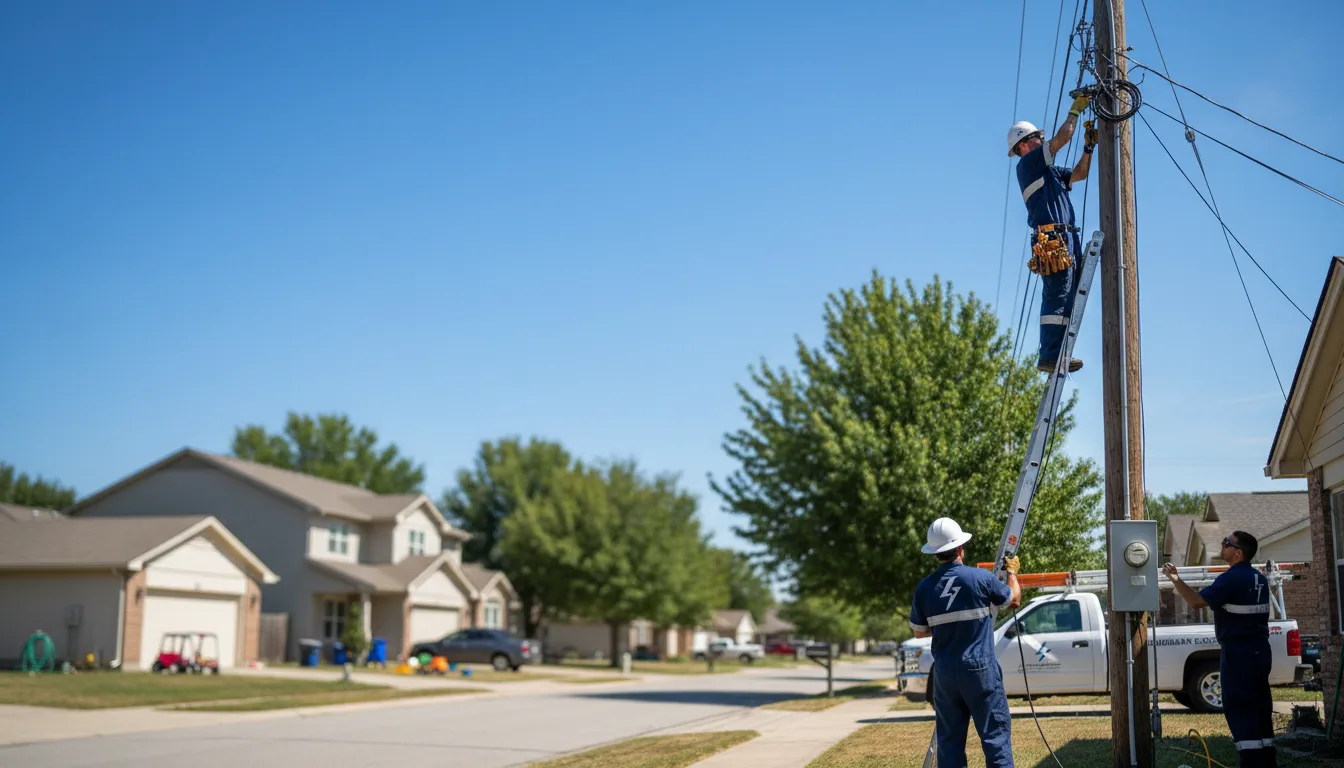 Residential electrician providing installation services in Pearl, IL
